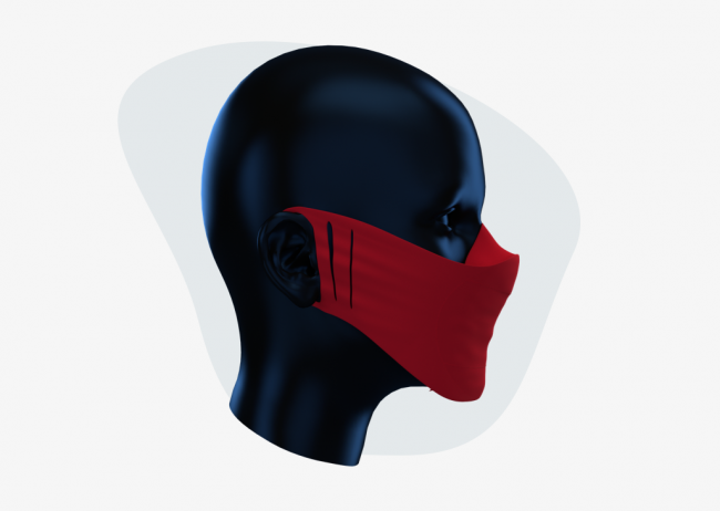 MASCHERINA anti-droplet, lavabile e antivirale